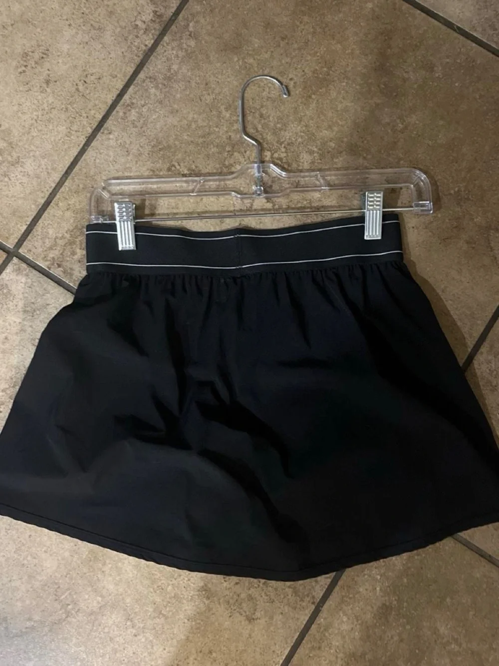 ALO Yoga Black Mini Skort with Elastic Logo Waistband